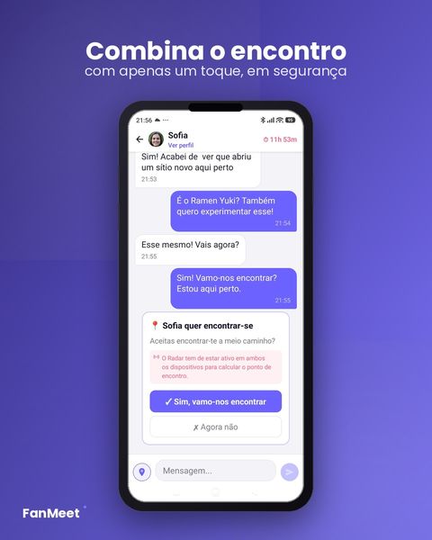 Pedido de encontro dentro da conversa